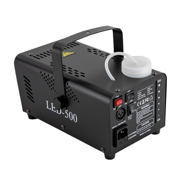 CNCEST Verbeterde mistmachine met verlichting 18 LED, draagbare rookmachine 500 W met 13 kleuren lichteffect en afstandsbediening, buitenmist Automotive voor feesten