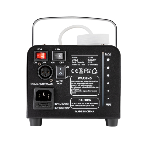 CNCEST Verbeterde mistmachine met verlichting 18 LED, draagbare rookmachine 500 W met 13 kleuren lichteffect en afstandsbediening, buitenmist Automotive voor feesten