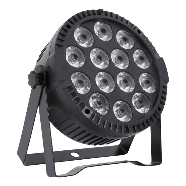 LED RGBW Spotlight, podiumspot, RGBW Spotlight, voor bruiloften, bars, concerttours, dimmen: 0-100, 22*23.5*8, zwart