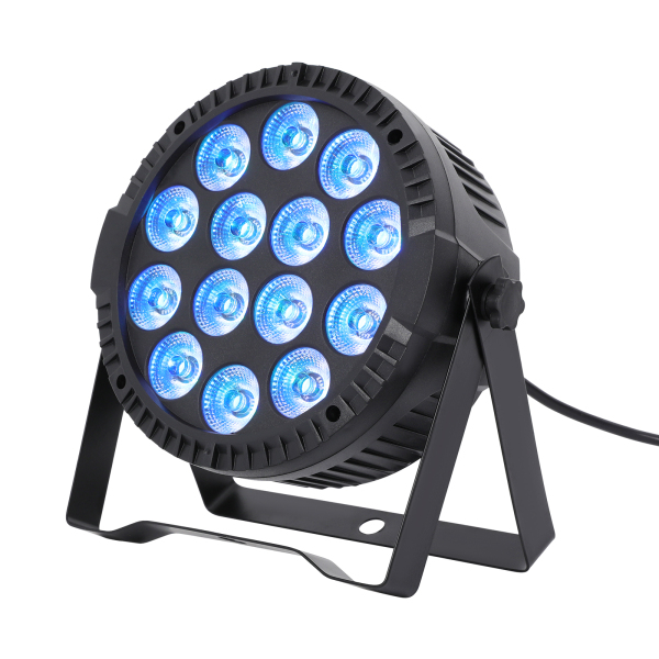 LED RGBW Spotlight, podiumspot, RGBW Spotlight, voor bruiloften, bars, concerttours, dimmen: 0-100, 22*23.5*8, zwart