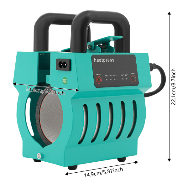 Cup Press Heat Machine, Cup Heat Press, Mini Cup Press Machine voor 10-11oz Mokken, Glazen Bekers, Roestvrijstalen Bekers - Blauw Cup Press Heat Machine, Cup Heat Press, Mini Cup Press Machine voor 10-11oz Mokken, Glazen Bekers, Roestvrijstalen Bekers - Blauw