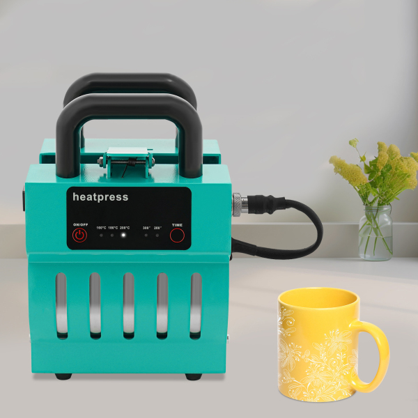 Cup Press Heat Machine, Cup Heat Press, Mini Cup Press Machine voor 10-11oz Mokken, Glazen Bekers, Roestvrijstalen Bekers - Blauw
