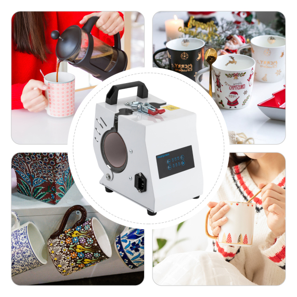 CNCEST Mini-mokpersmachine 11/15 oz Draagbare mokpersverwarmer Mokpersmokpers Warmtepers voor mokken, koffiekopje 220V 300W CNCEST Mini-mokpersmachine 11/15 oz Draagbare mokpersverwarmer Mokpersmokpers Warmtepers voor mokken, koffiekopje 220V 300W