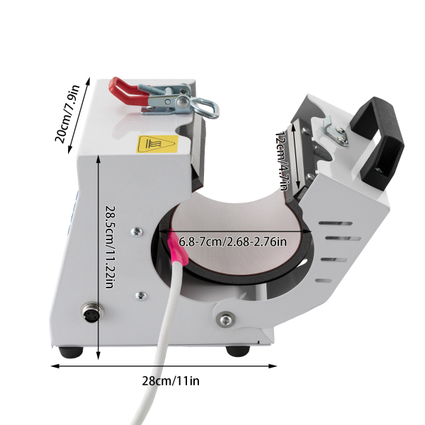 CNCEST Mini-mokpersmachine 11/15 oz Draagbare mokpersverwarmer Mokpersmokpers Warmtepers voor mokken, koffiekopje 220V 300W CNCEST Mini-mokpersmachine 11/15 oz Draagbare mokpersverwarmer Mokpersmokpers Warmtepers voor mokken, koffiekopje 220V 300W