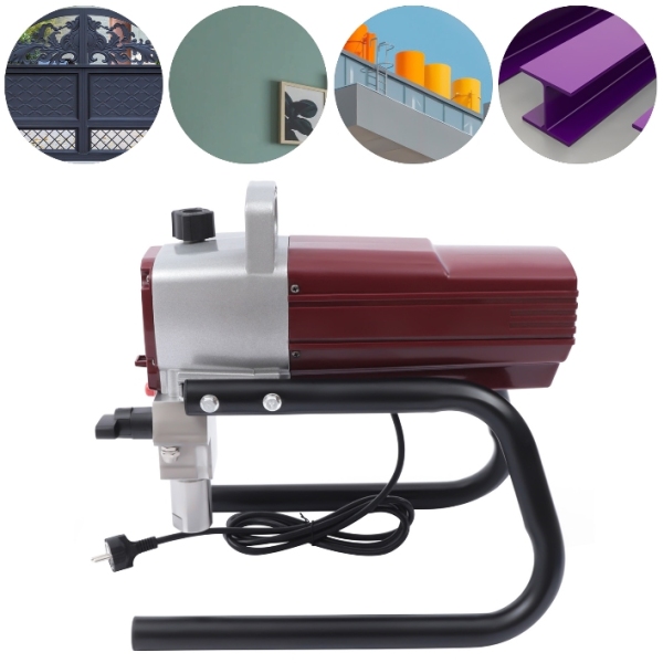 1800W 220V airless verfspuit met instelbare spuitdruk en slang voor muur, plafond, hout