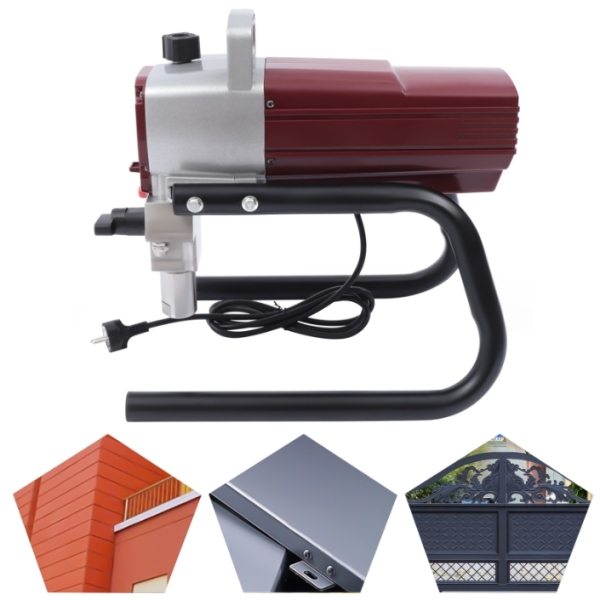 1800W 220V airless verfspuit met instelbare spuitdruk en slang voor muur, plafond, hout 1800W 220V airless verfspuit met instelbare spuitdruk en slang voor muur, plafond, hout